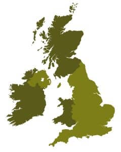 Gaea along with our sister companies cover the entire British Isles - Northern Ireland, Republic of Ireland, United Kingdom, Isle of Man