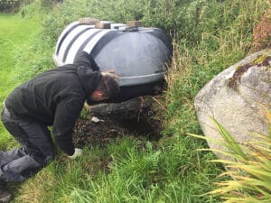 Oil tank inspection - this job in Ireland caused a very strong strange smell in the home