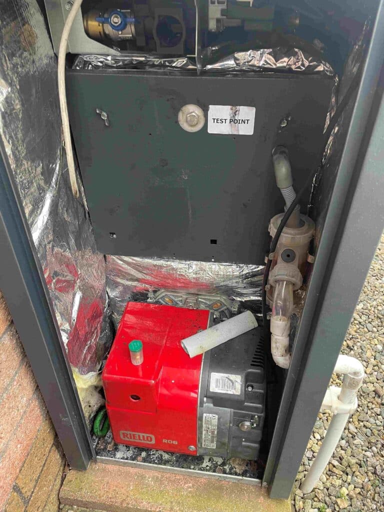 Oil spill from boiler in Ballymena